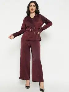 Madame Single-Breasted Belted Casual Blazer