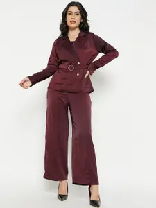 Madame Notched Lapel Long Sleeves Single Breasted Blazer