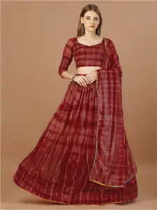 Amrutam Fab Dyed Semi-Stitched Lehenga & Unstitched Blouse With Dupatta