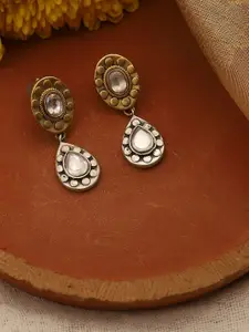 Biba Gold-Plated Kundan Drop Earrings
