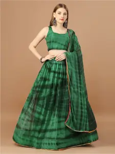 Amrutam Fab Dyed Semi-Stitched Lehenga & Unstitched Blouse With Dupatta