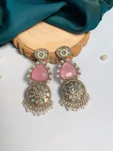 ABDESIGNS Silver-Plated Contemporary Drop Earrings