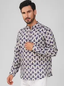 Vastraa Fusion Ethnic Motifs Printed Pure Cotton Straight Kurta