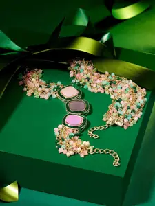 Zaveri Pearls Set Of 2 Gold-Plated Wraparound Bracelet