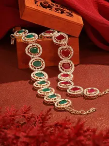 Zaveri Pearls Set of 2 Gold-Plated Wraparound Bracelet