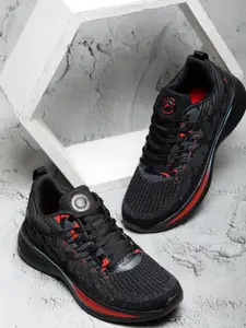 ABROS Men Cave-O Textured Lace-Up Running Shoes