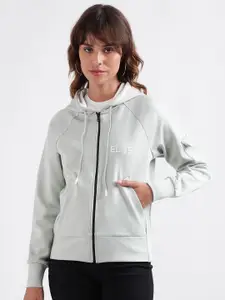 ELLE Hooded Front-Open Sweatshirt