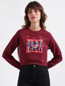 ELLE Graphic Printed Pure Cotton Pullover
