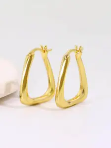 MYKI Stainless Steel Gold-Plated Hoop Earrings