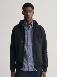 GANT Hooded Front Open Sweatshirt