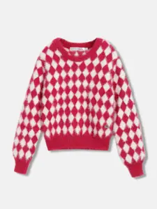 ELLE Girls Checked Pullover