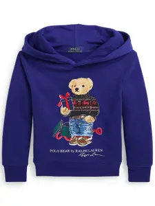 Polo Ralph Lauren Boys Polo Bear Graphic Printed Hooded Sweatshirt