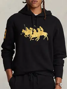 Polo Ralph Lauren Triple-Pony Embroidered Hooded Sweatshirt