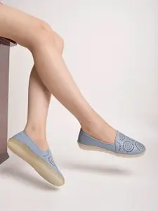 Shoetopia Blue Women Smart Casual Loafers