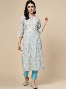 all about you Floral Printed Straight Kurta