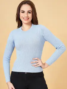 People Cable Knit Round Neck Pure Cotton Pullover