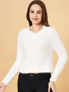 People Cable Knit V-Neck Pullover