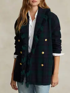 Polo Ralph Lauren Checked Double Breasted Wool Blazer