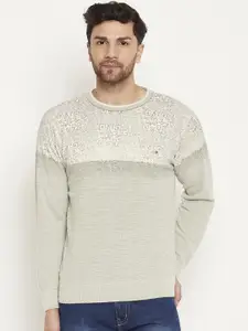 Duke Geometric Self Design Acrylic Pullover