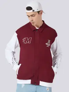 Maniac Spread Collar Cotton Varsity Jacket