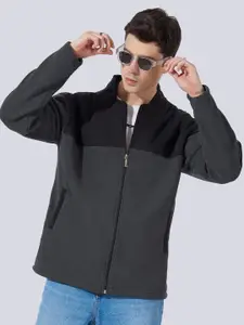 Maniac Mock Collar Loopnet Colorblocked Cotton Tailored Jacket