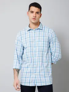 Cantabil Comfort Tartan Checked Spread Collar Cotton Casual Shirt