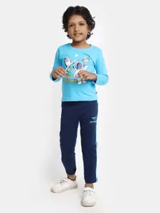 V-Mart Boys Printed T-shirt With Trousers