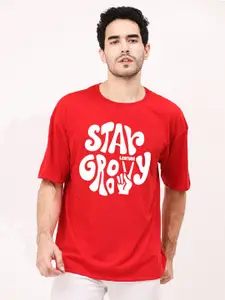 Leotude Typography Printed Oversized T-shirt