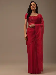 KALKI Fashion Embellished Sequinned Organza Saree