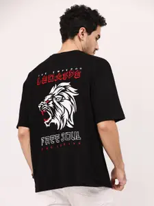 Leotude Typography Printed Cotton T-shirt