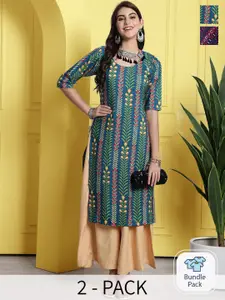 7Threads Selection Of 2 Ethnic Motifs Printed Kurta
