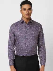 V Dot Abstract Printed Slim Fit Opaque Pure Cotton Casual Shirt