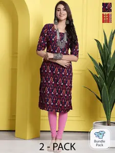 7Threads Selection Of 2 Ethnic Motifs Printed Kurta
