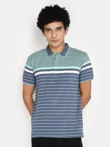 V-Mart Striped Polo Collar T-shirt