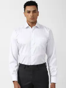 Van Heusen Opaque Striped Pure Cotton Formal Shirt