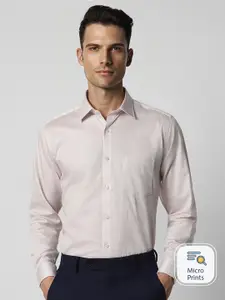 Van Heusen Micro Ditsy Printed Spread Collar Cotton Casual Shirt