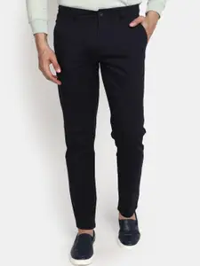 V-Mart Men Slim Fit Mid-Rise Satin Trousers