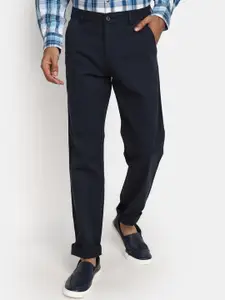 V-Mart Men Slim Fit Mid-Rise Twill Plain Cotton Chinos Trousers