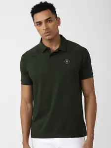 Van Heusen Solid Short Sleeved Polo Collar T-shirt