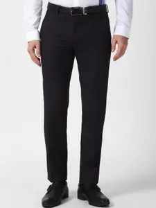 Van Heusen Men Slim Fit Mid Rise Formal Trousers