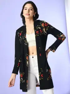 BAESD Floral Printed Longline Shrug
