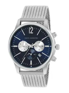 French Connection Duke Men Stainless Steel Bracelet Style Straps Analogue Watch FCN00056D