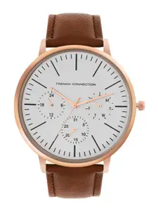 French Connection Mario Men Leather Straps Analogue Watch FCN00051B