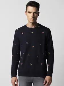 VAN HEUSEN DENIM LABS Conversational Embroidered Pullover Sweatshirt