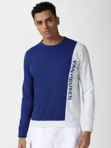 Van Heusen Flex Colourblocked Pullover Sweatshirt