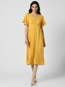 Van Heusen Woman Flared Sleeves A-Line Midi Dress