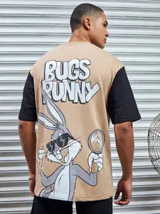 Bewakoof Heavy Duty 1.0 Brown Official Looney Tunes Bugs Bunny Oversized T-shirt