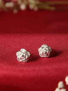 Zeraki Jewels Silver Plated Stainless Steel Studs Earrings