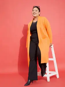 SASSAFRAS Curve Plus Size Longline Open Front Shrug