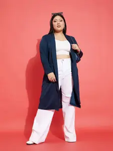 SASSAFRAS Curve Plus Size Longline Open Front Shrug